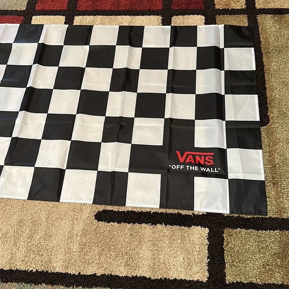 Vans family checkerboard Vans logo flag exclusive